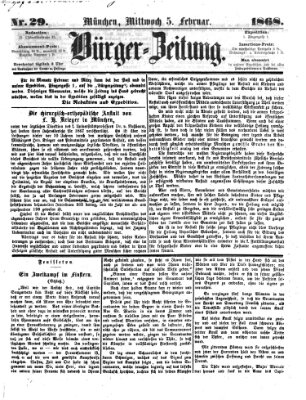 Bürger-Zeitung Mittwoch 5. Februar 1868