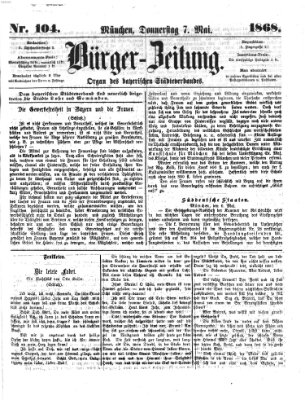 Bürger-Zeitung Donnerstag 7. Mai 1868