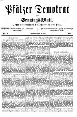Deutscher Demokrat (Pfälzische Volkszeitung) Sonntag 1. Mai 1870