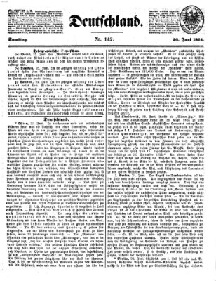 Deutschland Samstag 26. Juni 1858