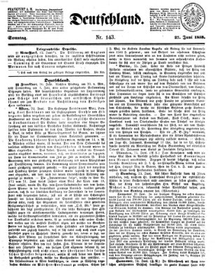 Deutschland Sonntag 27. Juni 1858