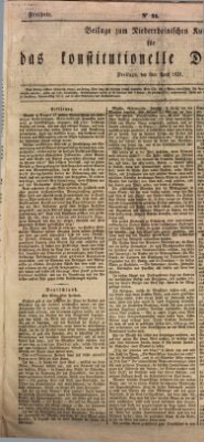 Niederrheinischer Kurier für das konstitutionelle Deutschland (Das konstitutionelle Deutschland) Freitag 8. April 1831