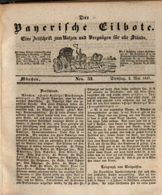 Baierscher Eilbote (Münchener Bote für Stadt und Land) Dienstag 2. Mai 1837