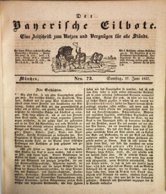Baierscher Eilbote (Münchener Bote für Stadt und Land) Samstag 17. Juni 1837
