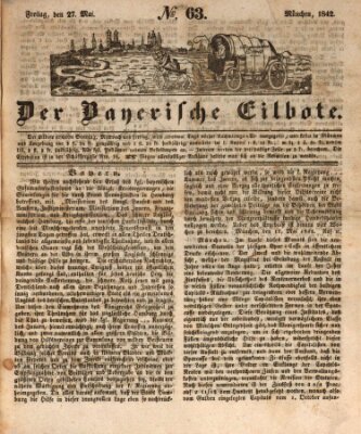 Baierscher Eilbote (Münchener Bote für Stadt und Land) Freitag 27. Mai 1842