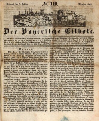 Baierscher Eilbote (Münchener Bote für Stadt und Land) Mittwoch 5. Oktober 1842
