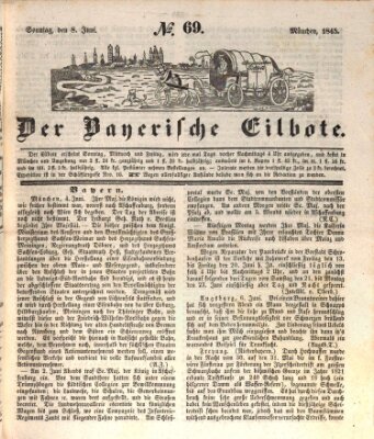 Baierscher Eilbote (Münchener Bote für Stadt und Land) Sonntag 8. Juni 1845