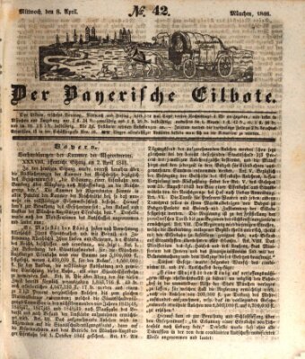 Baierscher Eilbote (Münchener Bote für Stadt und Land) Mittwoch 8. April 1846
