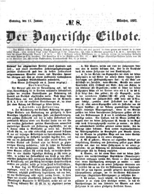 Baierscher Eilbote (Münchener Bote für Stadt und Land) Sonntag 11. Januar 1852