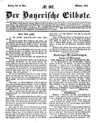 Baierscher Eilbote (Münchener Bote für Stadt und Land) Freitag 14. Mai 1852
