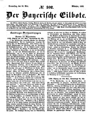 Baierscher Eilbote (Münchener Bote für Stadt und Land) Donnerstag 20. Mai 1852