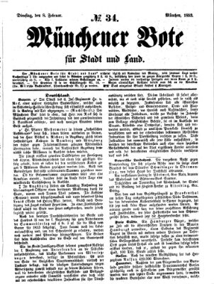 Münchener Bote für Stadt und Land Dienstag 8. Februar 1853