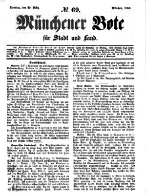 Münchener Bote für Stadt und Land Sonntag 20. März 1853