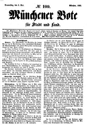 Münchener Bote für Stadt und Land Donnerstag 5. Mai 1853