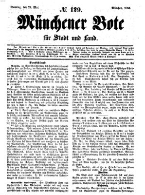 Münchener Bote für Stadt und Land Sonntag 29. Mai 1853