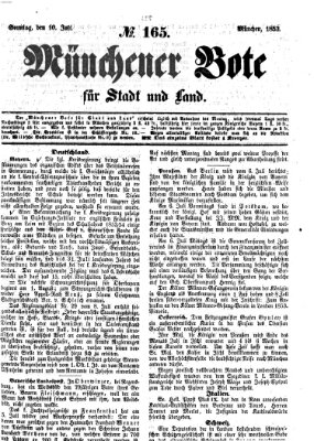Münchener Bote für Stadt und Land Sonntag 10. Juli 1853