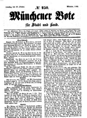 Münchener Bote für Stadt und Land Dienstag 18. Oktober 1853