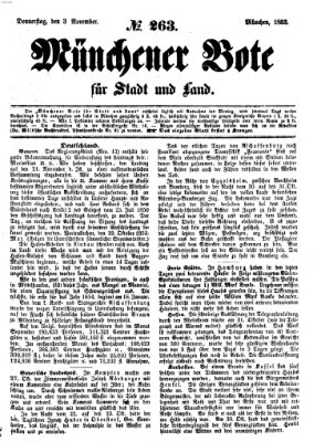 Münchener Bote für Stadt und Land Donnerstag 3. November 1853