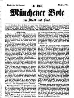 Münchener Bote für Stadt und Land Dienstag 15. November 1853