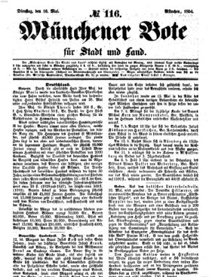 Münchener Bote für Stadt und Land Dienstag 16. Mai 1854