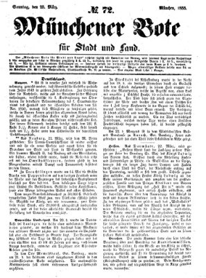 Münchener Bote für Stadt und Land Sonntag 25. März 1855