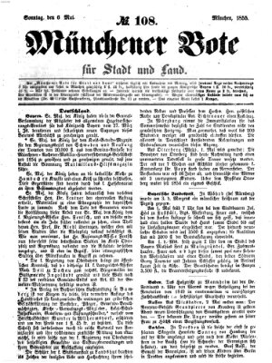 Münchener Bote für Stadt und Land Sonntag 6. Mai 1855