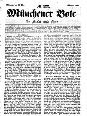 Münchener Bote für Stadt und Land Mittwoch 23. Mai 1855
