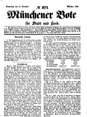 Münchener Bote für Stadt und Land Donnerstag 15. November 1855