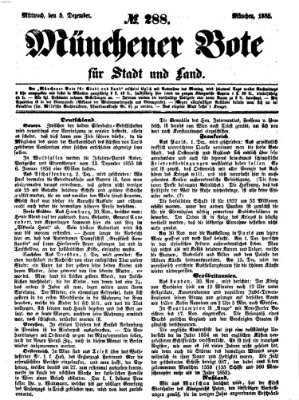 Münchener Bote für Stadt und Land Mittwoch 5. Dezember 1855