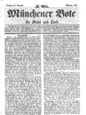 Münchener Bote für Stadt und Land Dienstag 25. Dezember 1855