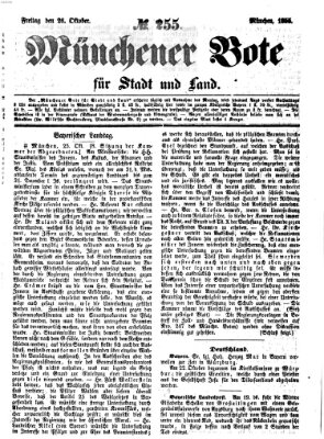 Münchener Bote für Stadt und Land Freitag 26. Oktober 1855