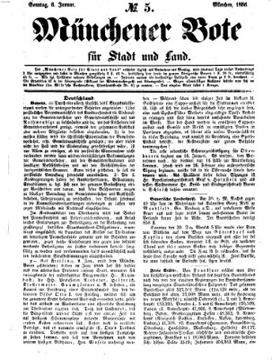 Münchener Bote für Stadt und Land Sonntag 6. Januar 1856