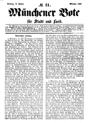 Münchener Bote für Stadt und Land Sonntag 13. Januar 1856