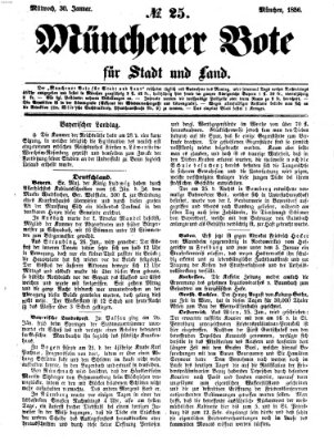 Münchener Bote für Stadt und Land Mittwoch 30. Januar 1856