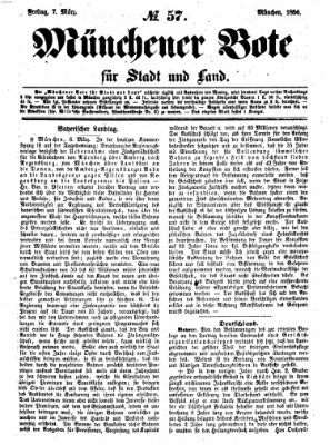 Münchener Bote für Stadt und Land Freitag 7. März 1856