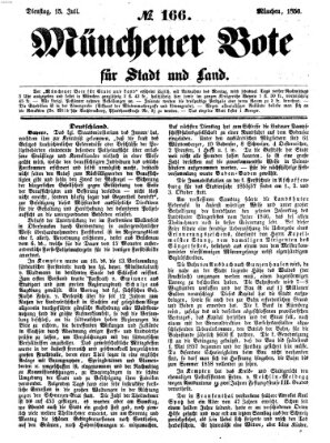 Münchener Bote für Stadt und Land Dienstag 15. Juli 1856
