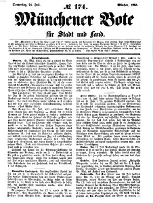 Münchener Bote für Stadt und Land Donnerstag 24. Juli 1856