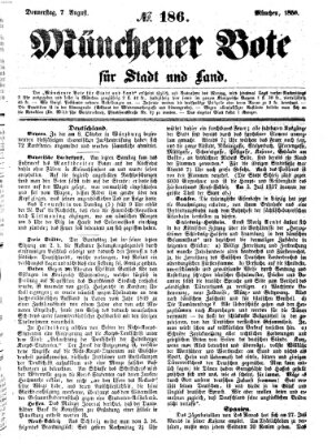 Münchener Bote für Stadt und Land Donnerstag 7. August 1856