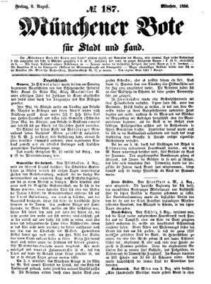 Münchener Bote für Stadt und Land Freitag 8. August 1856