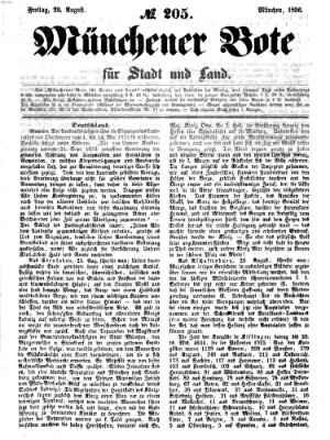 Münchener Bote für Stadt und Land Freitag 29. August 1856