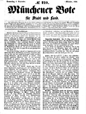 Münchener Bote für Stadt und Land Donnerstag 4. September 1856