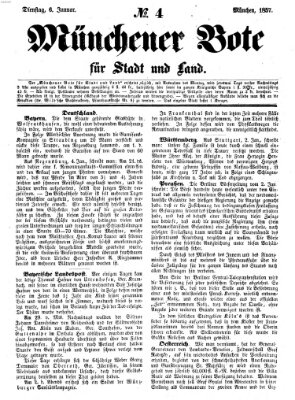 Münchener Bote für Stadt und Land Dienstag 6. Januar 1857