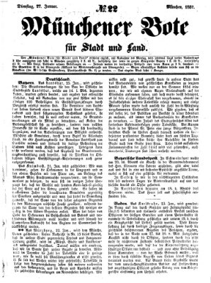 Münchener Bote für Stadt und Land Dienstag 27. Januar 1857