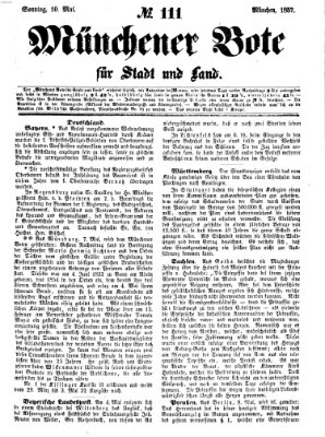Münchener Bote für Stadt und Land Sonntag 10. Mai 1857