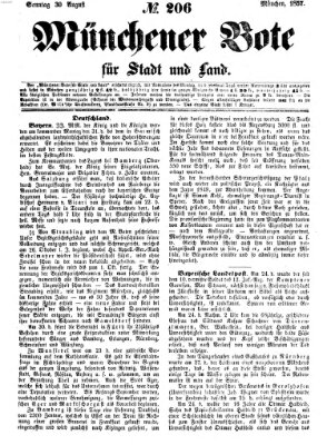 Münchener Bote für Stadt und Land Sonntag 30. August 1857