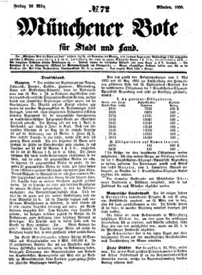 Münchener Bote für Stadt und Land Freitag 26. März 1858