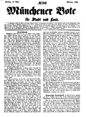 Münchener Bote für Stadt und Land Freitag 23. April 1858