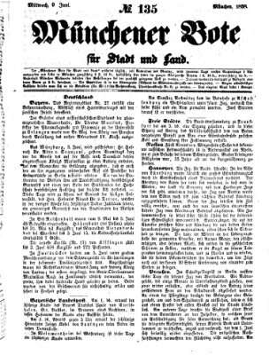 Münchener Bote für Stadt und Land Mittwoch 9. Juni 1858