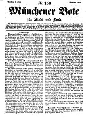 Münchener Bote für Stadt und Land Samstag 3. Juli 1858