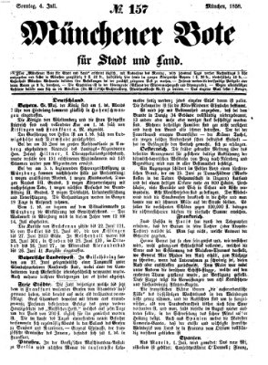 Münchener Bote für Stadt und Land Sonntag 4. Juli 1858